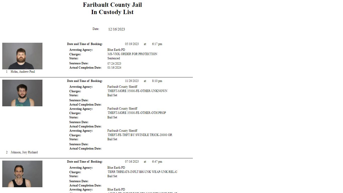 Faribault County Jail